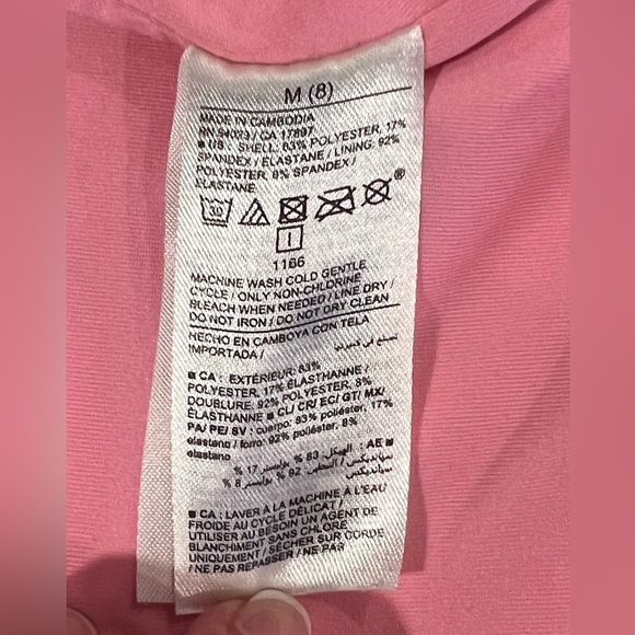 OLD NAVY Pink Butterfly One-Shoulder Swimsuit/size 8 - Picture 9 of 9